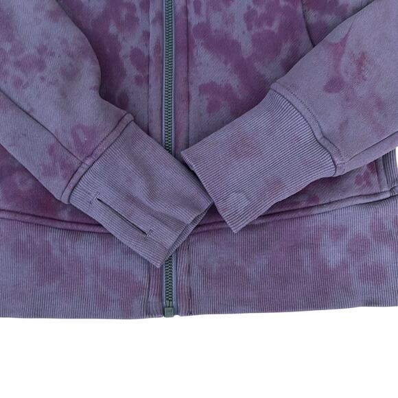 Custom Lululemon Scuba Full-Zip Sweatshirt Purple Tie Dye Size 2 - Picture 2 of 8